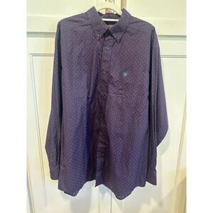 Ariat Men’s Long sleeve casual western button geometric XL cowboy rodeo shirt
